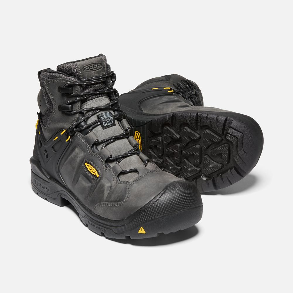 Botas de Trabajo Keen Mexico Negros - Hombre Dover 6\" Wp (Carbon-Fiber Toe) - RW3185926